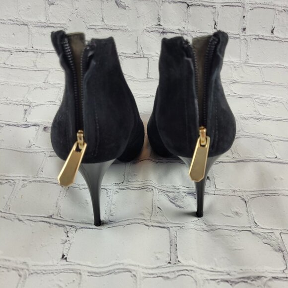 Guess Carlice Black Suede Ankle Heel Booties Size 7 - Picture 9 of 14